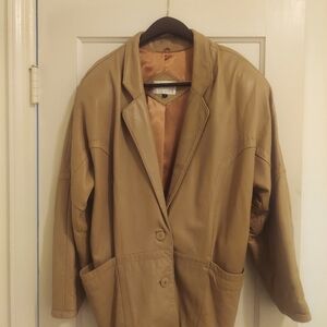 La Vogue Tan Leather Blazer By Seiferts